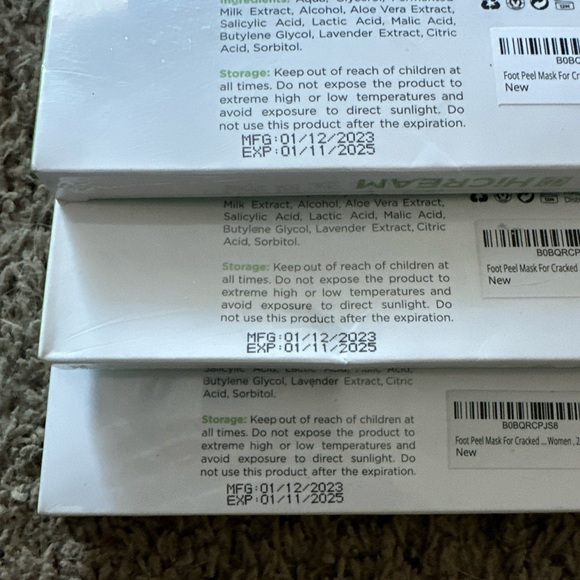 Foot Peel Mask For Baby Soft Feet Original Scent Hicream Exp 1/2025 Lot Of 3 - Picture 3 of 4